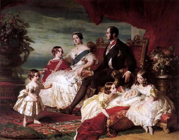 Franz Xaver Winterhalter Portrait of Queen Victoria, Prince Albert, and their children oil painting image